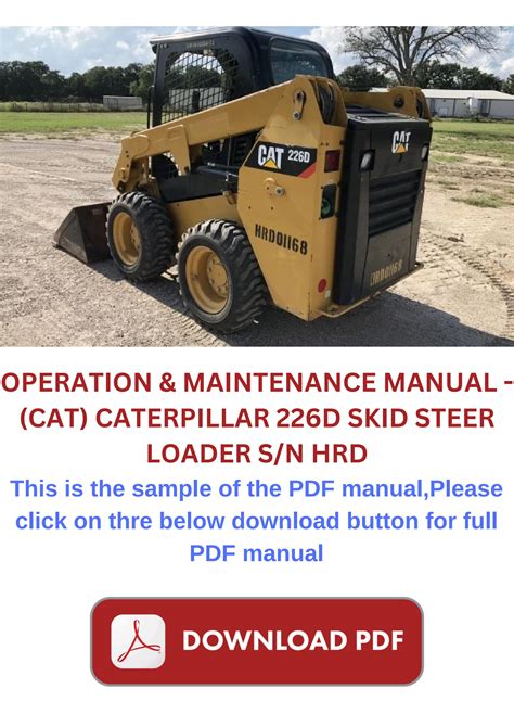 cat 226 skidsteer|cat 226d operators manual.